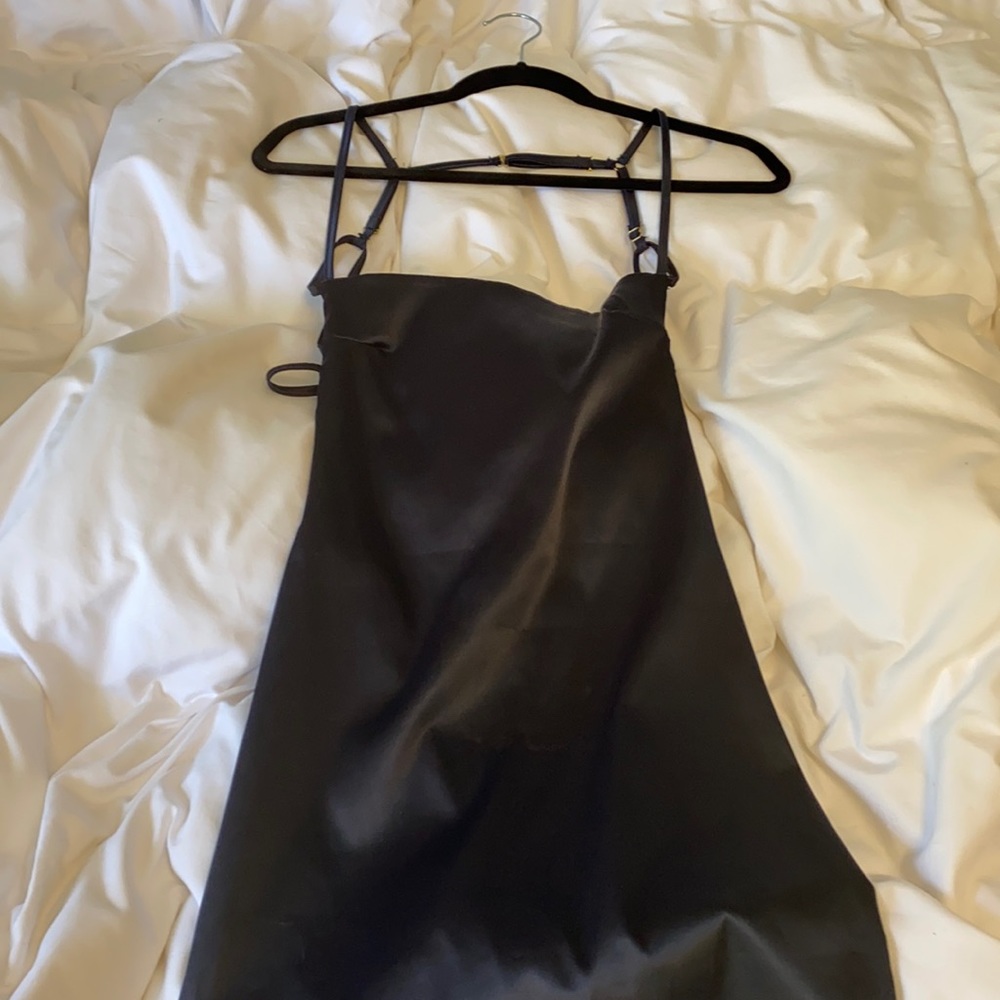 Fashion Nova Backless Satin Dress